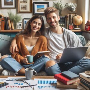 Couple dreaming of their retirement in their twenties.